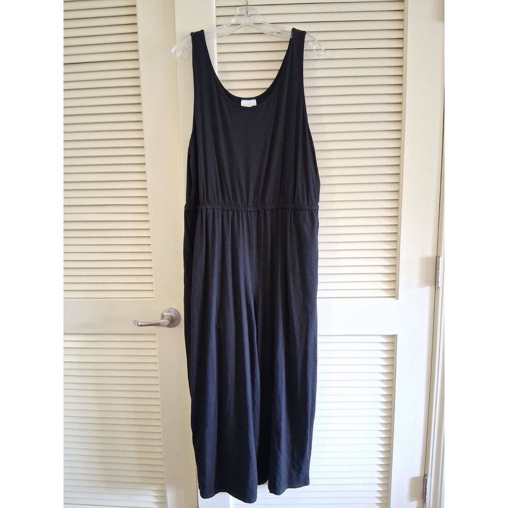 J Jill Jumpsuit XL WideLeg Stretch PullOn Travel Lounge Lagenlook Granola Casual